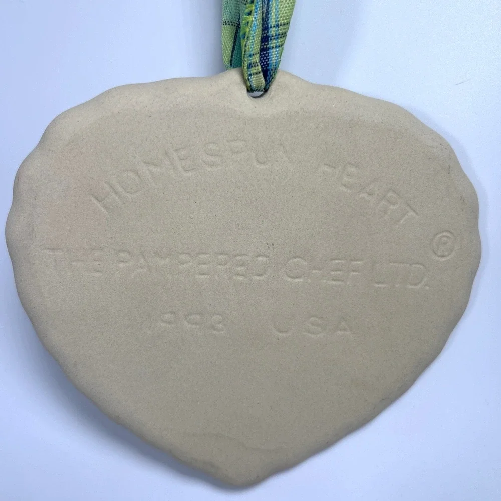 Vintage 1993 Pampered Chef Cookie Mold Homespun Heart